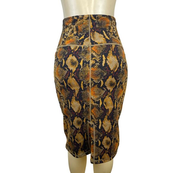 Women With Control Snake Print Pencil Skirt Stretch Waist Size S - Picture 3 of 7